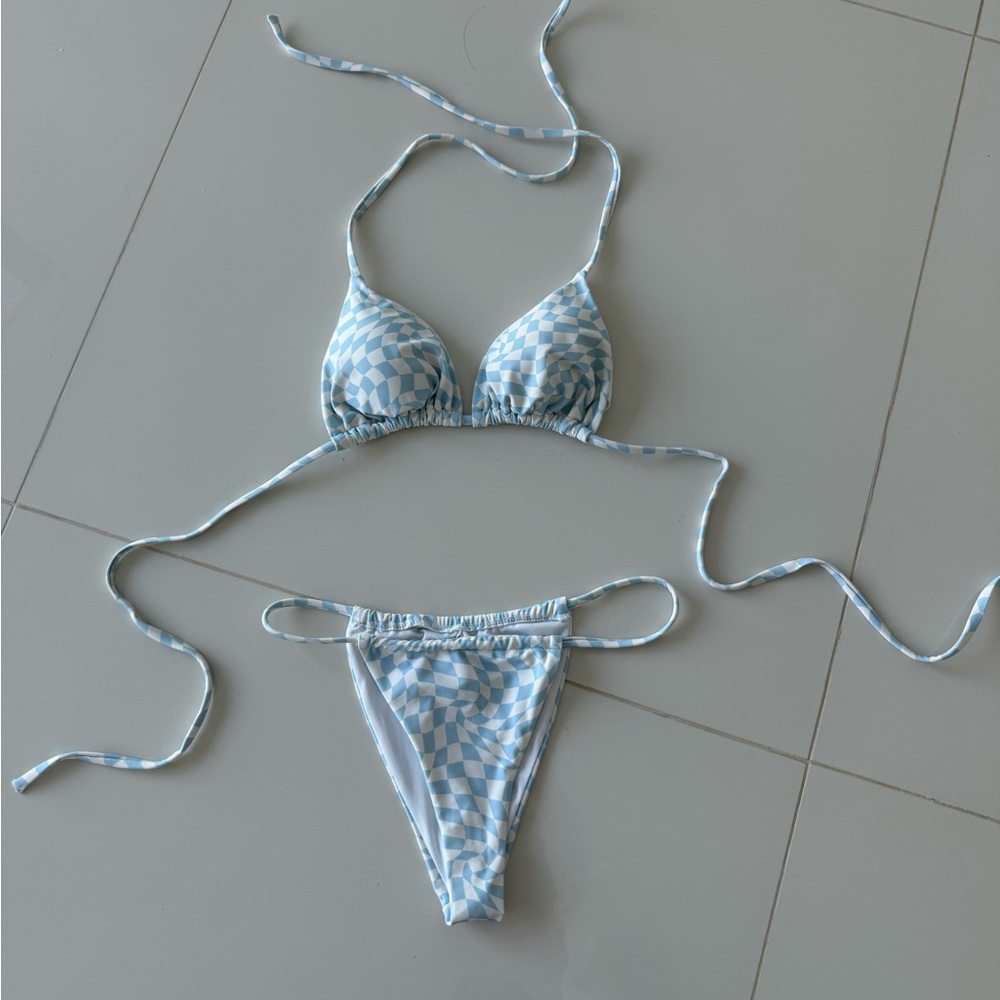 Princess Polly Blue and White Bikini